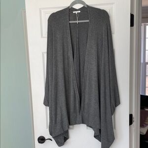 NWT Gray Women's Poncho Sweater L